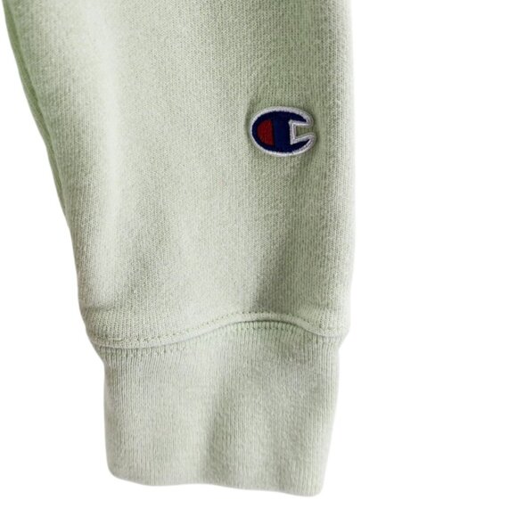 Vintage Champion Reverse Weave Womens Medium Sweatshirt Logo Green Retro - Picture 6 of 10